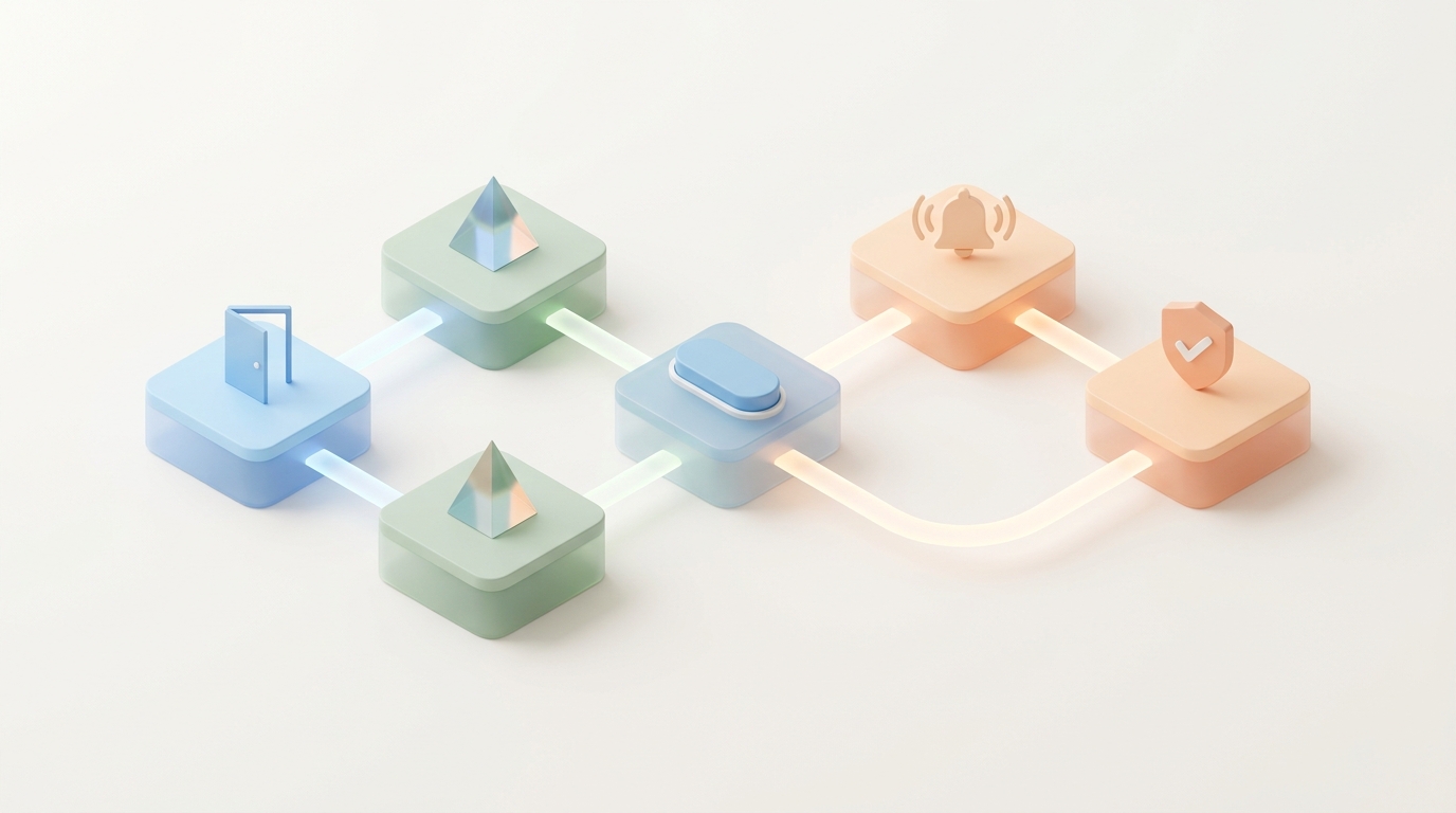 UX 最小闭环五步模型：进入 → 理解 → 行动 → 反馈 → 验证