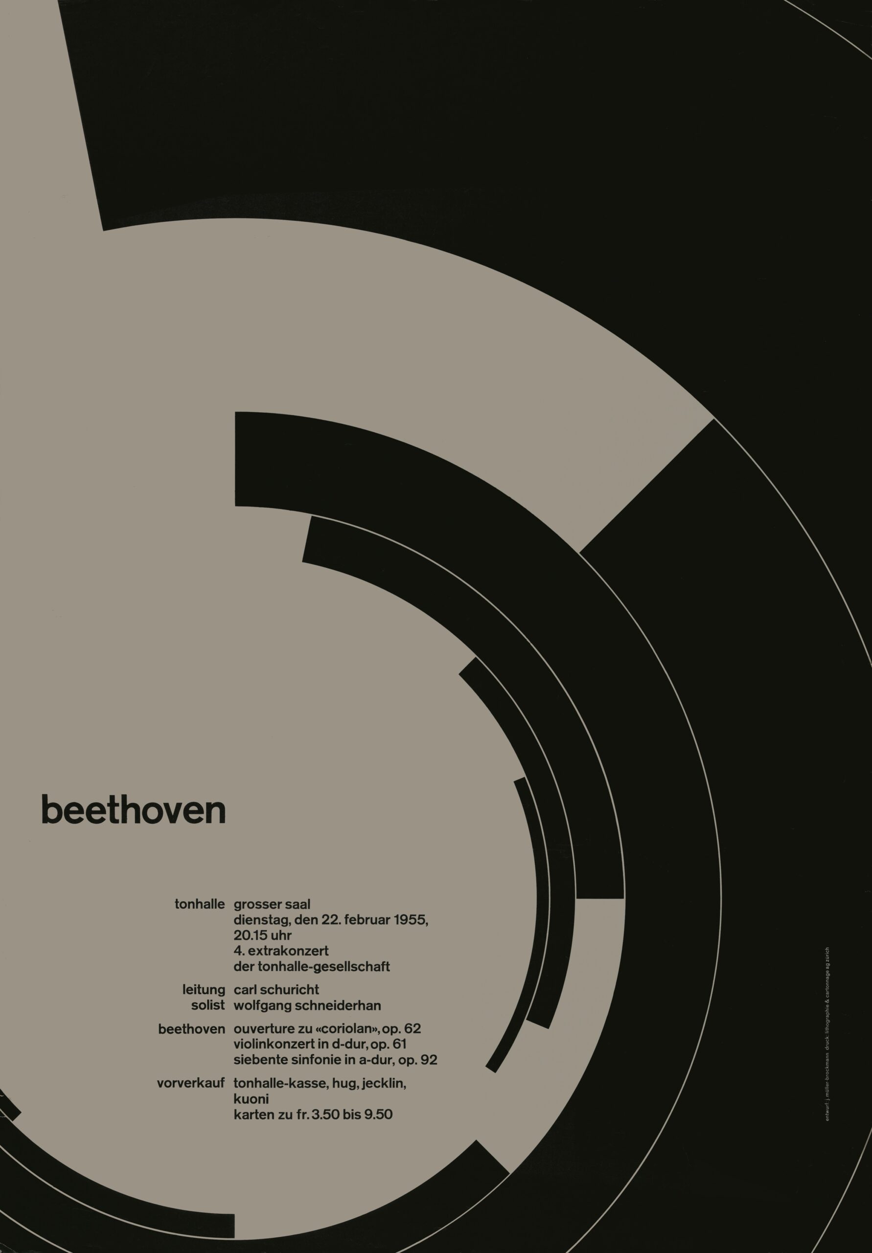 Josef Müller-Brockmann，Beethoven 音乐会海报