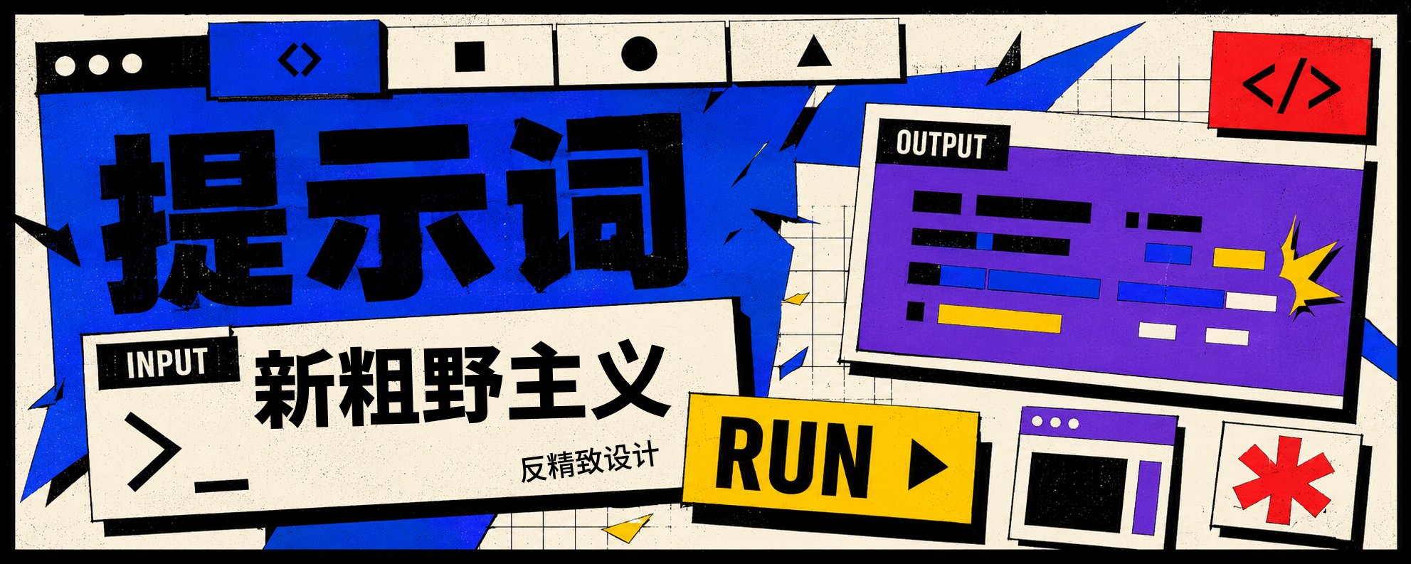 提示词美学解码 × 新粗野主义:反AI味!