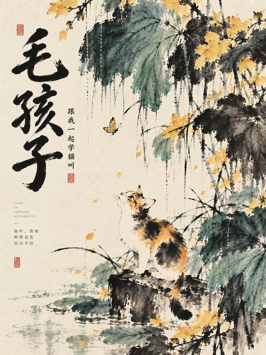 02. 《毛孩子》(当代宠物题材的大写意转译)