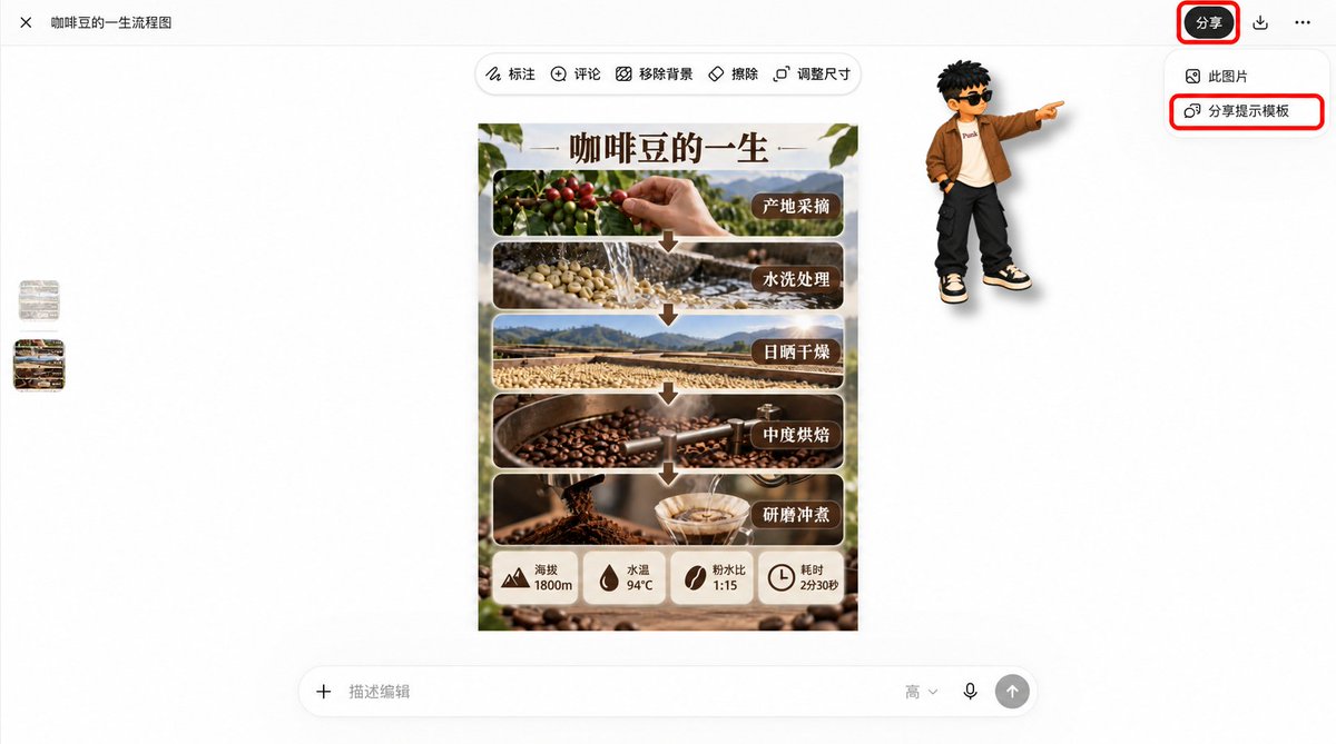 编辑页右上角分享菜单