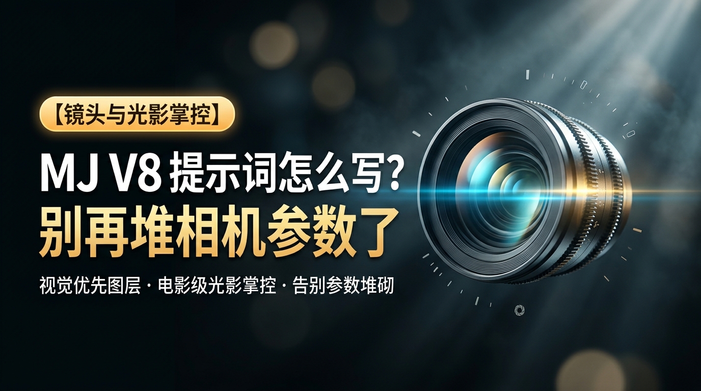 MJ V8 提示词怎么写?别再堆相机参数了