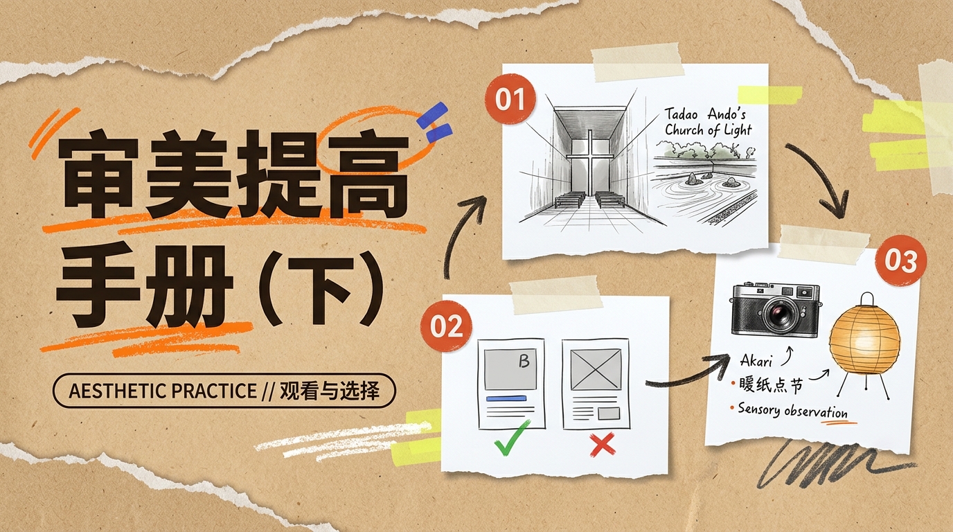 AI 时代的审美提高手册（下）：从大师观看之道、单变量比较练习到真实空间与日常审美积累