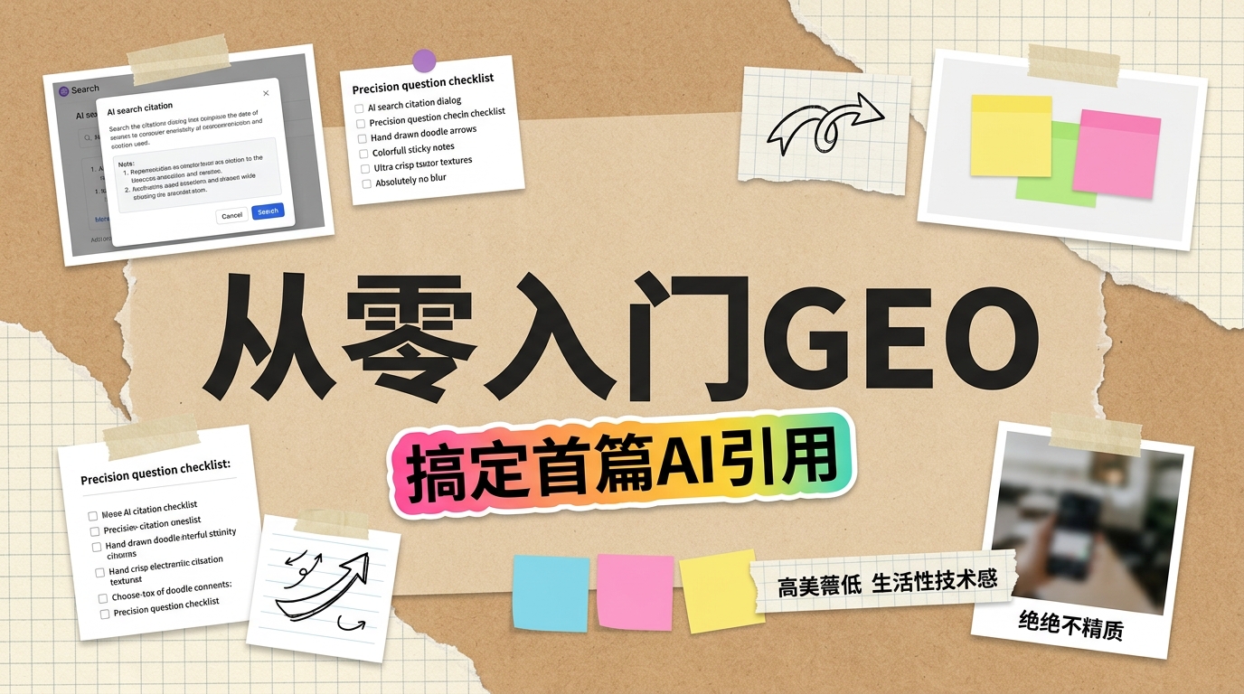 《从零入门GEO:搞定第一篇可以被 AI 引用的内容》