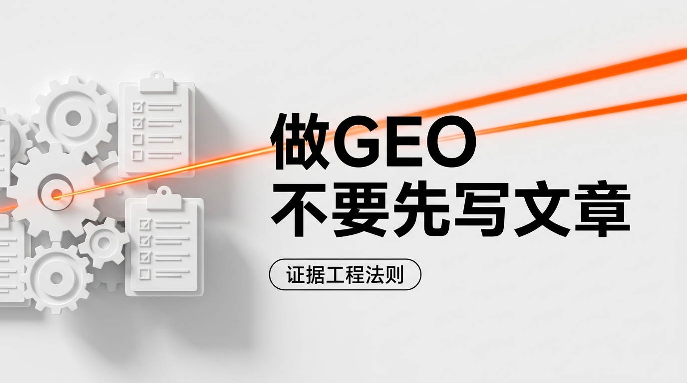 《GEO实操方法手册：不要先写文章》