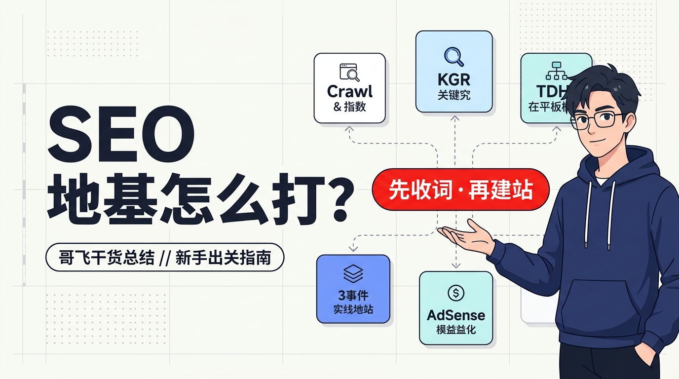 《SEO 地基怎么打？整理了哥飞几百篇文章，我总结了这份新手出关指南》